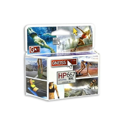 CARTUCHO  ALTERNATIVO GNEISS HP 667 NEGRO