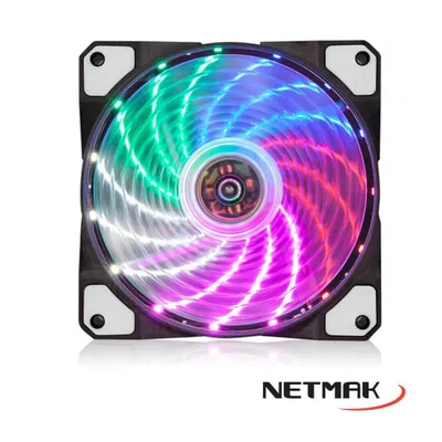 TURBINA COOLER NETMAK NM-12RGB 12V/12CM LED RGB