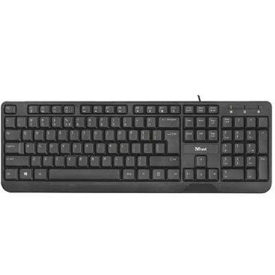 TECLADO TRUST ZIVA BLACK USB MULTIMEDIA