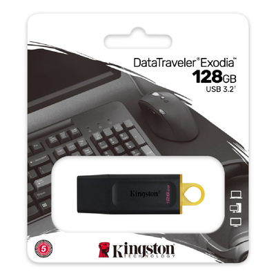 PENDRIVE 128GB KINGSTON DTX NEGRO EXODIA USB 3.2
