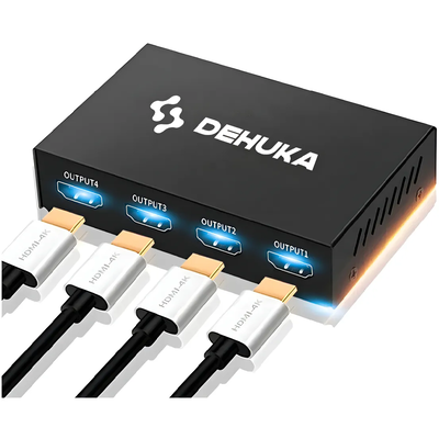 Splitter Hdmi Full Hd X4 Puertos Dehuka