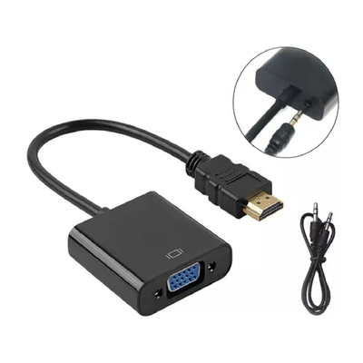 ADAPTADOR CONVERTIDOR HDMI A VGA FULL HD 1080P
