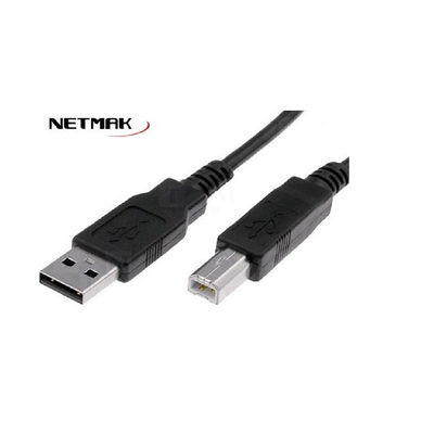 CABLE IMPRESORA USB-USB A-B 2.0 1.80 MTS NETMAK