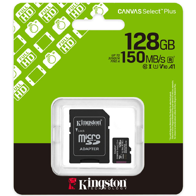 MICRO SD 128GB C10 KINGSTON CANVAS SELECT PLUS