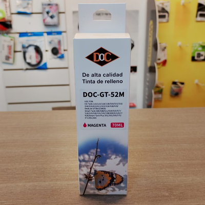 DOC TINTA HP GT52 MAGENTA 90ML