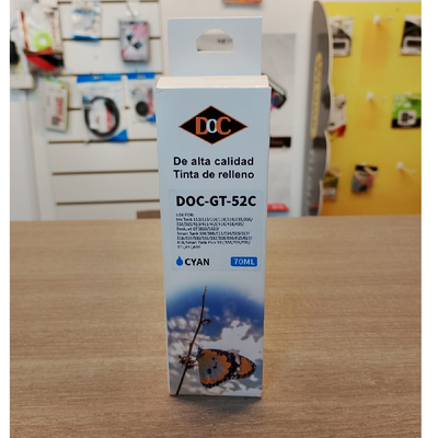 DOC TINTA HP GT52 CIAN 90ML