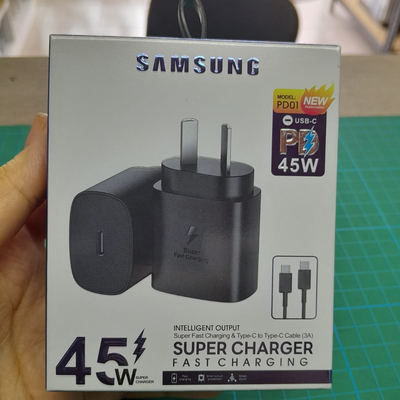CARGADOR 45W CARGA RAPIDA COMPATIBLE SAMSUNG CABLE TIPO C