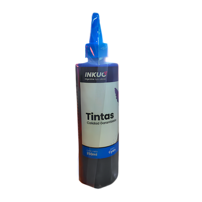 TINTA ALTERNATIVA INKUO CYAN 250ML P/HP