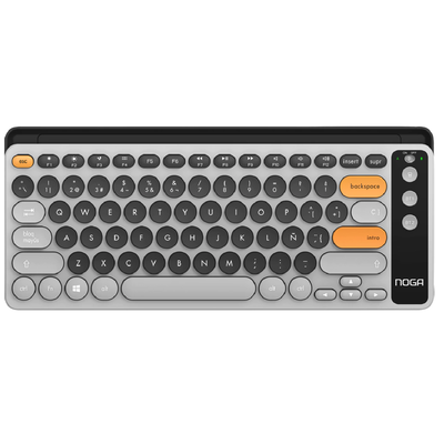 TECLADO NOGANET NKB-Q30 INAL 2.4Hhz + BLUETOOTH GRIS Y NEGRO