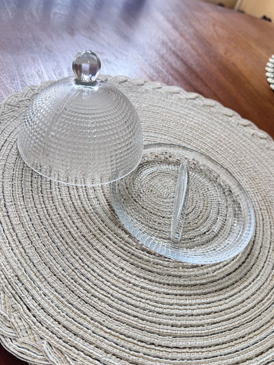 Mantequera de vidrio