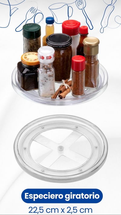 Bandeja giratoria porta condimentos