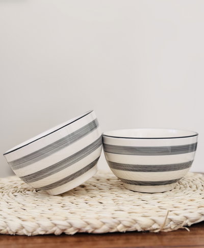 Bowl rayas gris