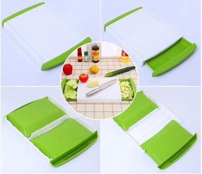 Tabla de picar con compartimentos 