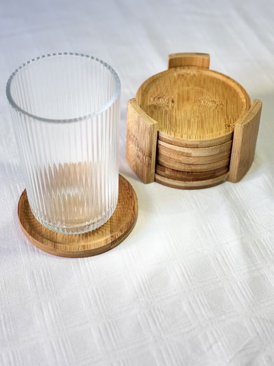 Posa vasos de bambu (x6)