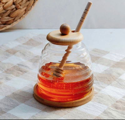 Frasco de miel (vidrio) 