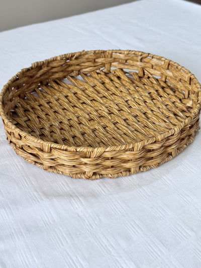 Bandeja/centro de mesa mimbre sintetico
