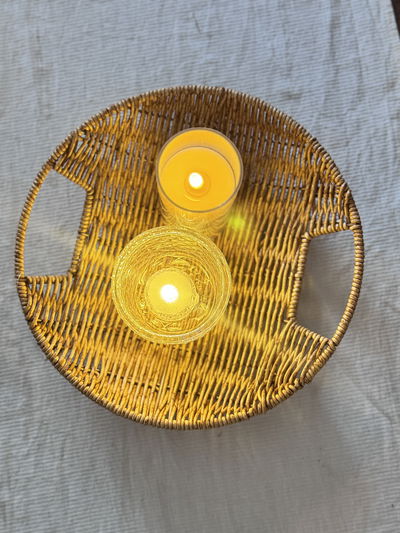 Centro de mesa mimbre sintetico