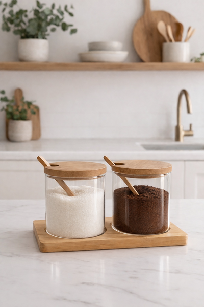 Frasco/Condimentero de Vidrio