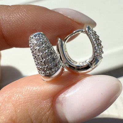 Argollas Thais con Piedritas Blanca