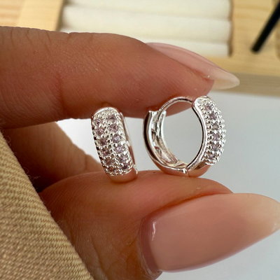 Argollas Cleary - Piedritas Rosado Clarito