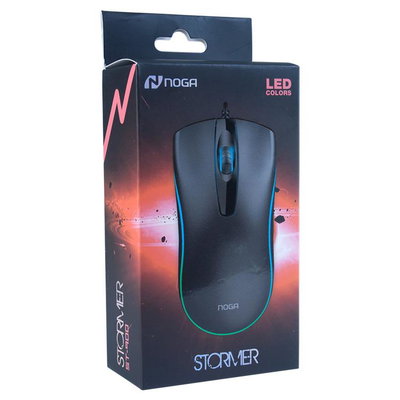 Mouse Optico NOGANET ST-900 Cable USB 1000 DPI Iluminación LED Multicolor