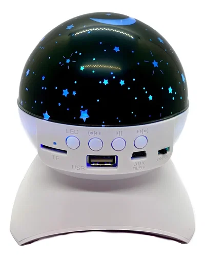 Parlante BLUETOOTH XY-890 con Proyector de Estrellas Entrada USB Micro SD BATERIA