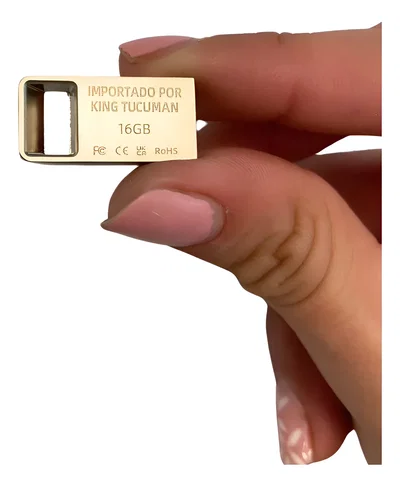 Pendrive Metalico GENERICO de 16GB USB 2.0 Tamaño Mini Ideal Para Estereo