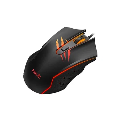 Mouse GAMER HAVIT MS1027 3600 DPI Iluminacion LED Cable USB 1.8 Mts 6 Botones