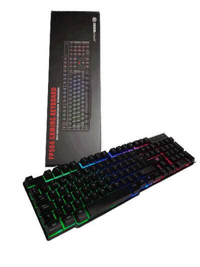 Teclado GAMER APEVTECH FP504 Iluminacion LED Cable USB 1.4 Mts