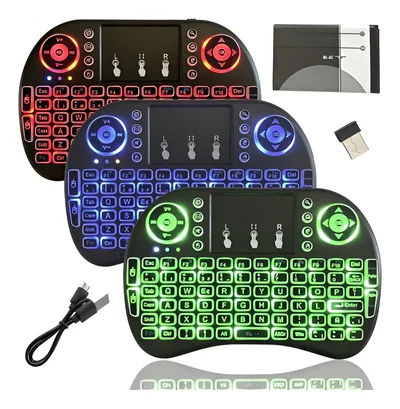 Mini Teclado INALAMBRICO para PC TV Box Smart TV Retro Iluminado Tocuhpad Batería BL-5C