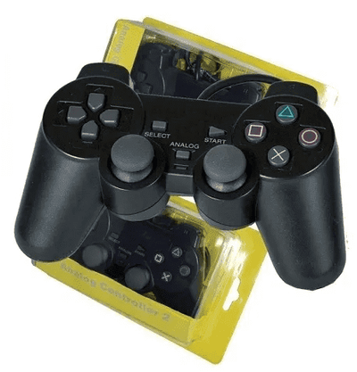 Joysticks REPLICA Sony PS2 Blister Amarillo Cable 1.8 Mts ANALOGICO