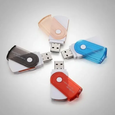Lector de Memorias TIPO PENDRIVE 4 en 1 Soporta Micro SD M2 SD Sony Pro Duo Directo USB