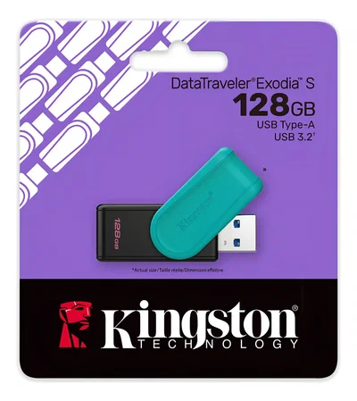 Pendrive KINGSTON Exodia S USB 3.0 de 128GB Turquesa