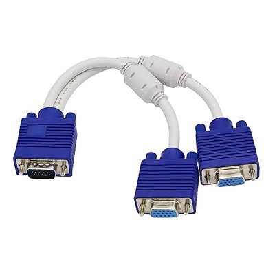 Cable Y Divisor Splitter VGA (Macho) a 2 VGA (Hembra) Misma Imagen en 2 Monitores
