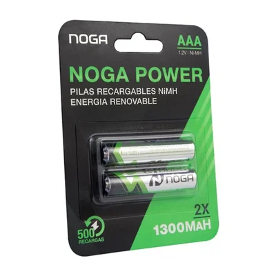 Pilas Recargables NOGANET 1.300 mAh "AAA" Blister X2 Pilas