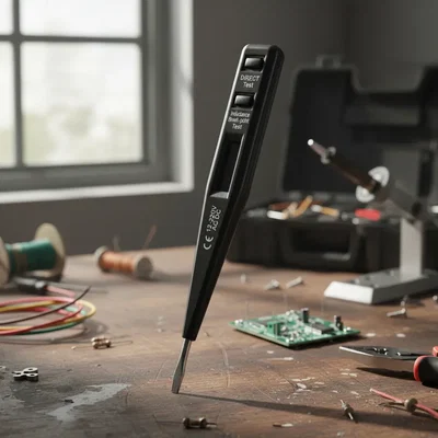 Buscapolo Digital Detector Voltaje Visor LCD 12V - 220V  AC DC VD04