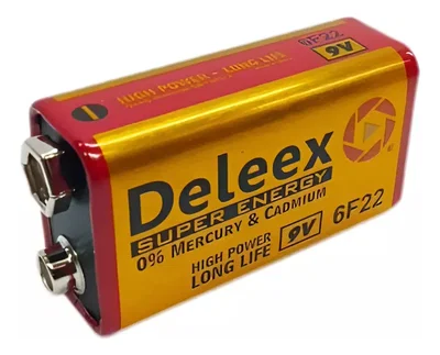 BATERIA Pila Alcalina de 9V DELEX MOTOMA Carbon Zinc