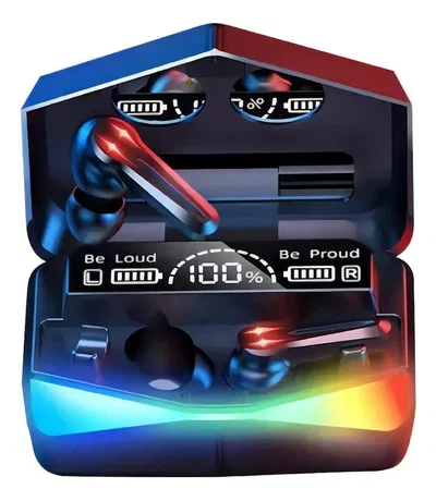 Auricular Bluetooth M28 Plus GAMING EDITION Pantalla LCD Controles TOUCH Estuche POWERBANK