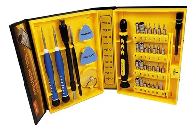 Kit Profesional De Destornilladores 38 Piezas Púas Ventosa Extensión INCLUYE Organizador