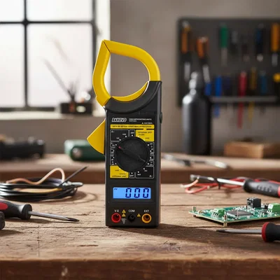 Pinza Amperometrica BAROVO Buzzer 5 Tipos de Medición Data HOLD Funda