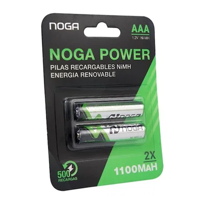 Pilas Recargables NOGANET 1.100 mAh "AAA" Blister X2 Pilas