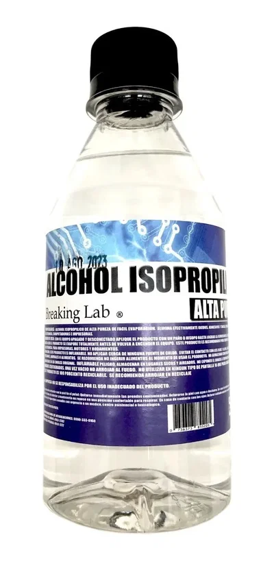 Alcohol ISOPROPILICO X 250 ml. BOTELLA Pureza 100%