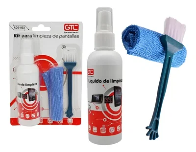 Kit de Limpieza GTC ADG-002 Pantallas LCD Liquido 100 ML. Paño y Cepillo Incluidos