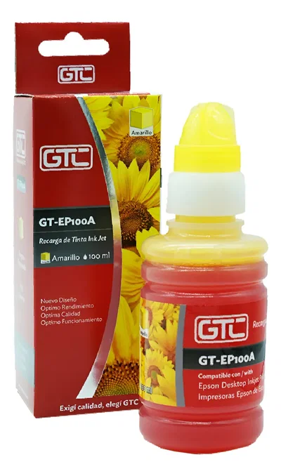 Botella 100 Ml. Tinta GTC Color AMARILLO