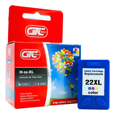 Cartucho GTC de HP 22 XL Color 14 Ml. F4180 1410 F380
