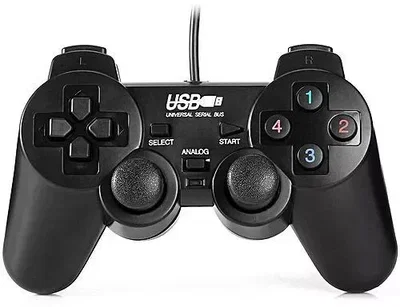 Joystick Analógico PC Doubleshock P208 Cable USB 1.2 Metros Black