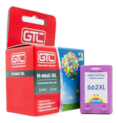 Cartucho GTC HP 662 XL Color 22 ML.