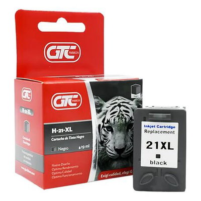 Cartucho GTC de HP 21 XL Negro 19.2 Ml. F4180 1410 F380