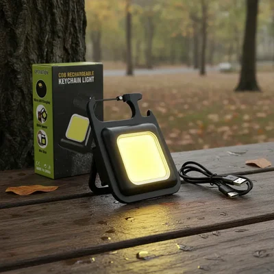 Mini Linterna LED Llavero Bateria Recargable Ademas Iman y Destapa Botellas