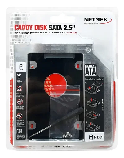 Caddy Universal 12.7 mm Segundo Disco Notebook Hdd Sata O SSD